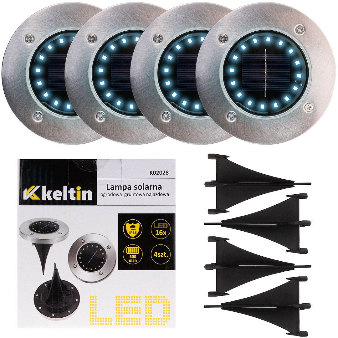 Set van 16 LED zonne-tuinsverlichting
