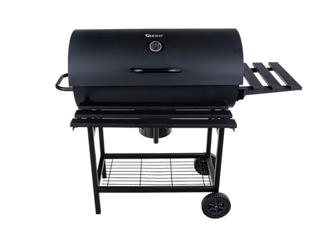 Barrel-stijl houtskoolgrill met deksel - rooster 71x45cm