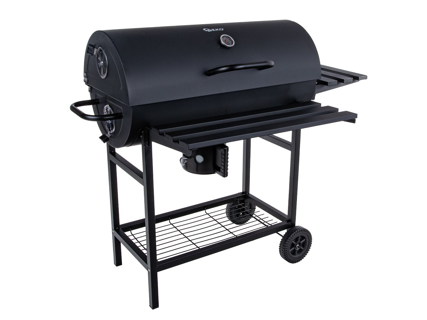 Barrel-stijl houtskoolgrill met deksel - rooster 71x45cm