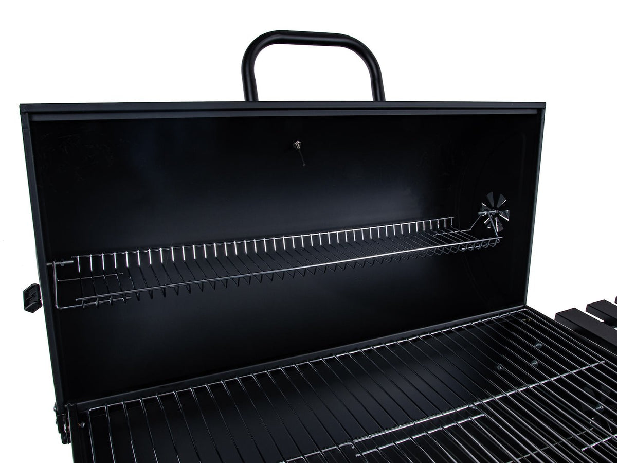 Barrel-stijl houtskoolgrill met deksel - rooster 71x45cm