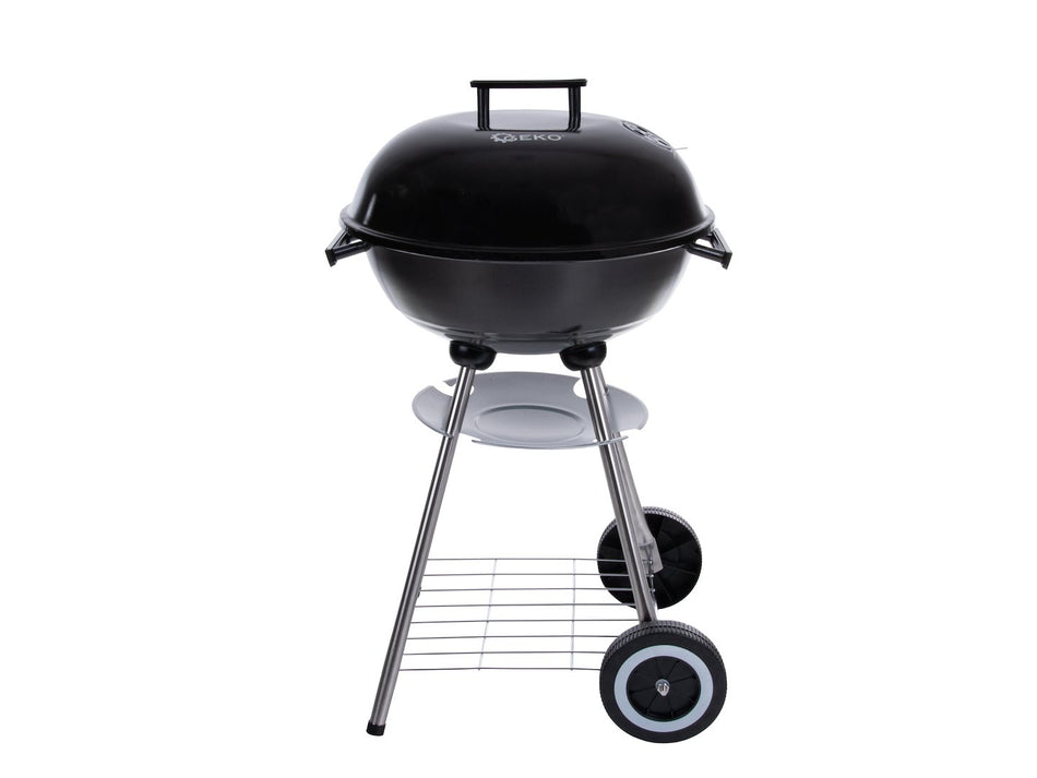 Ronde houtskoolgrill met deksel - roosterdia. 39cm