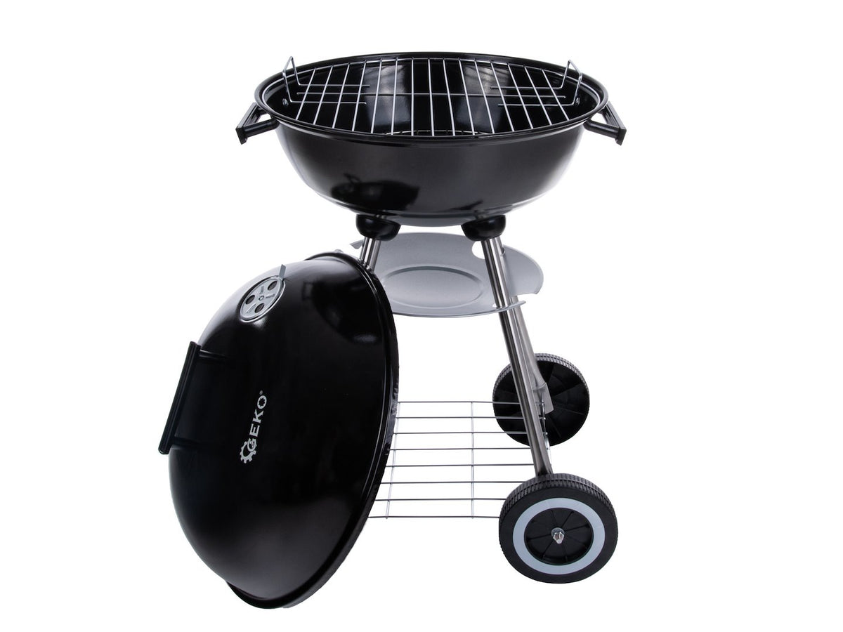Ronde houtskoolgrill met deksel - roosterdia. 39cm