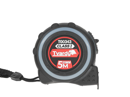 Dubbelzijdige nylon rolmaat 5m/25mm KLASSE I