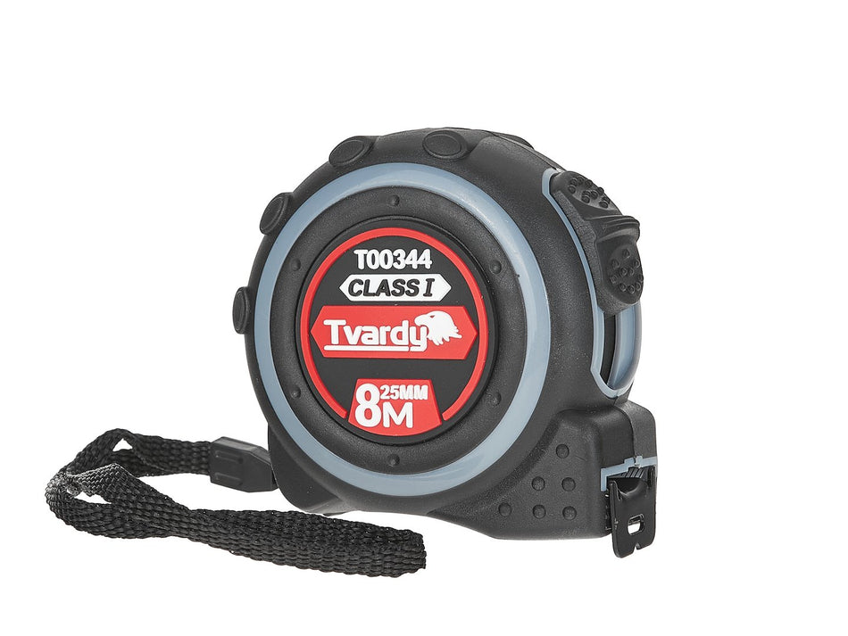 Dubbelzijdige nylon rolmaat 8m/25mm KLASSE I