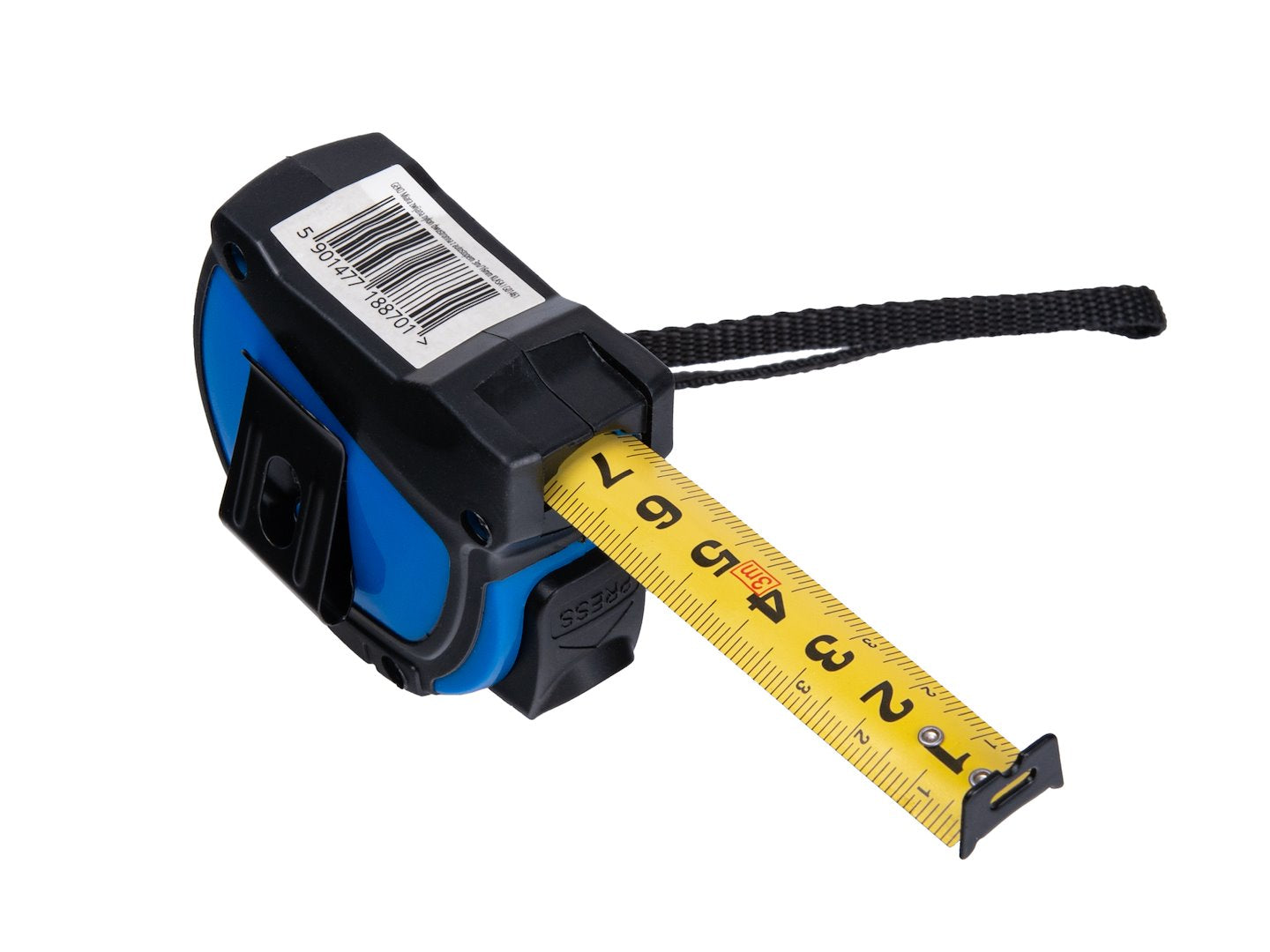 Dubbelzijdige nylon rolmaat met automatische stop 3m/16mm KLASSE I – displaybox