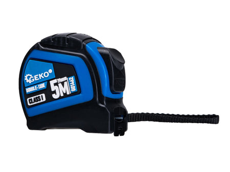 Dubbelzijdige nylon rolmaat met automatische stop 5m/19mm KLASSE I – displaybox