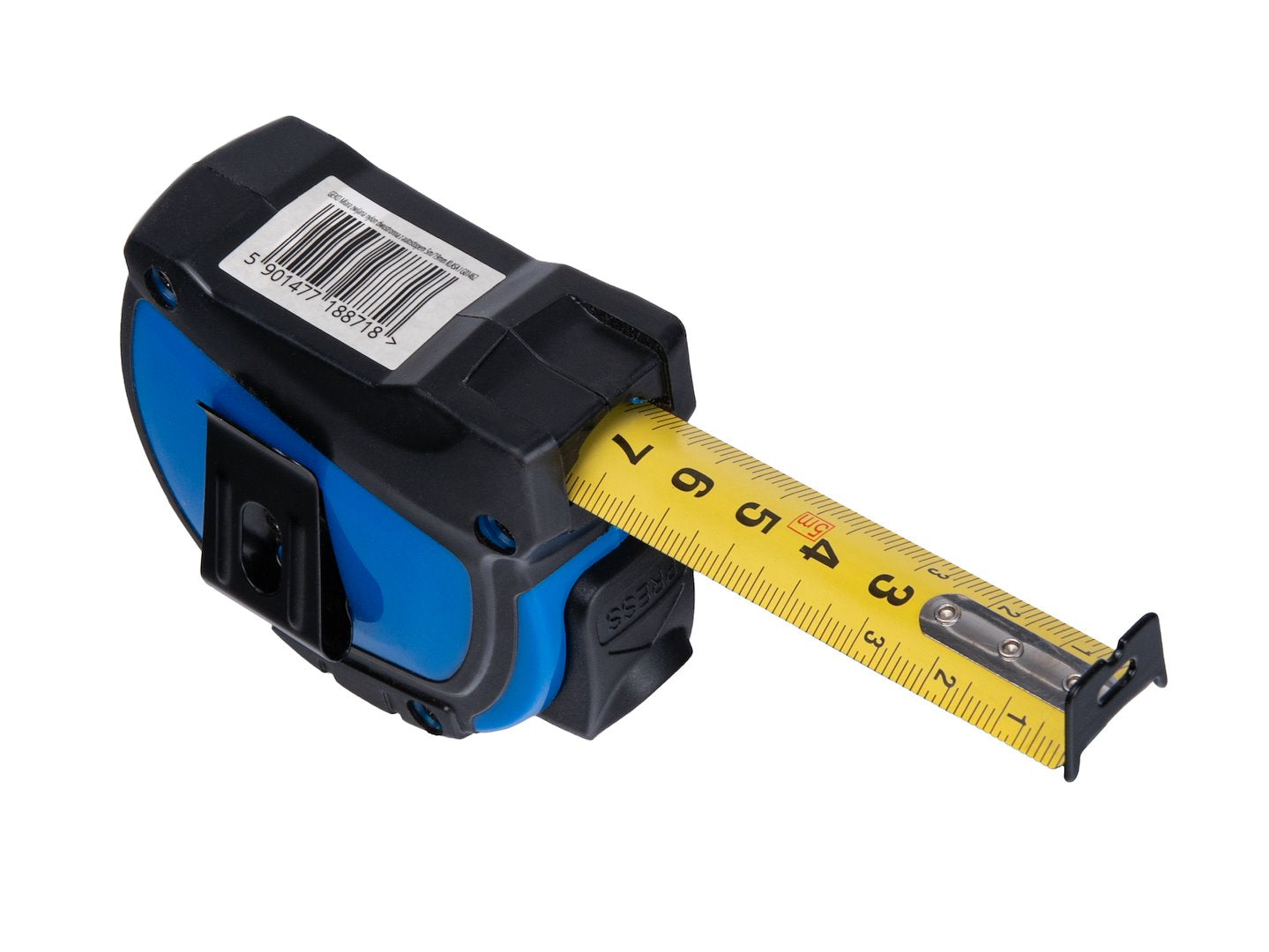 Dubbelzijdige nylon rolmaat met automatische stop 5m/19mm KLASSE I – displaybox