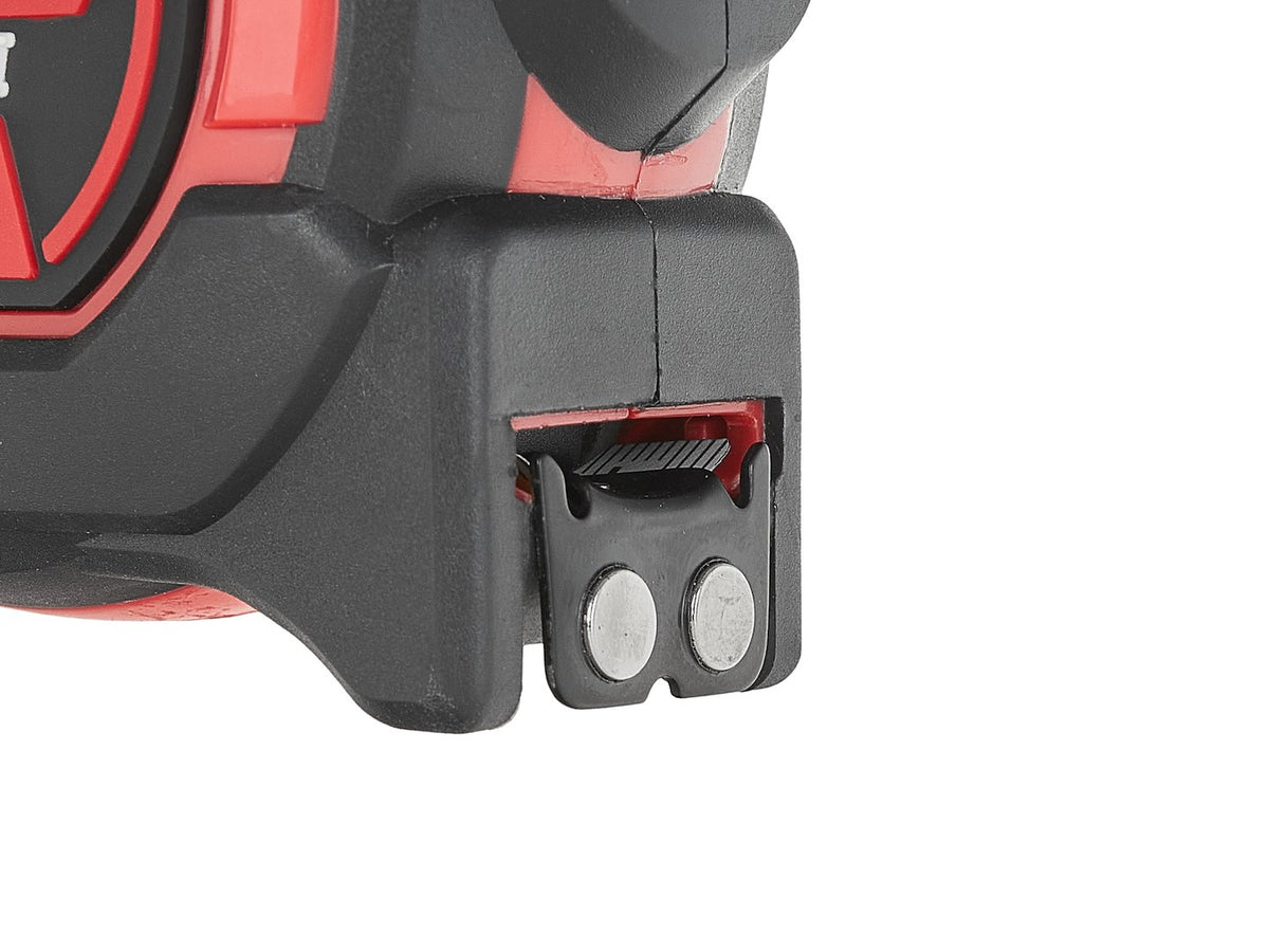 Dubbelzijdige nylon rolmaat met magneet en automatische stop 8m/25mm KLASSE I – displaybox