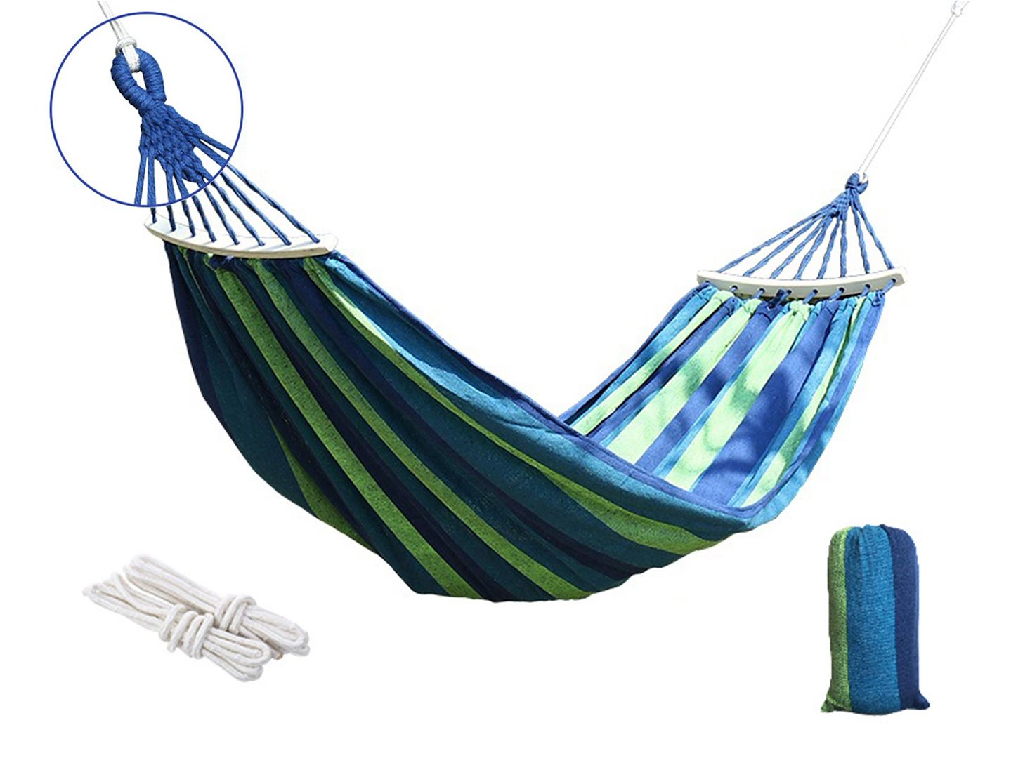 Tuinhangmat voor twee bedden 190x150cm 200kg