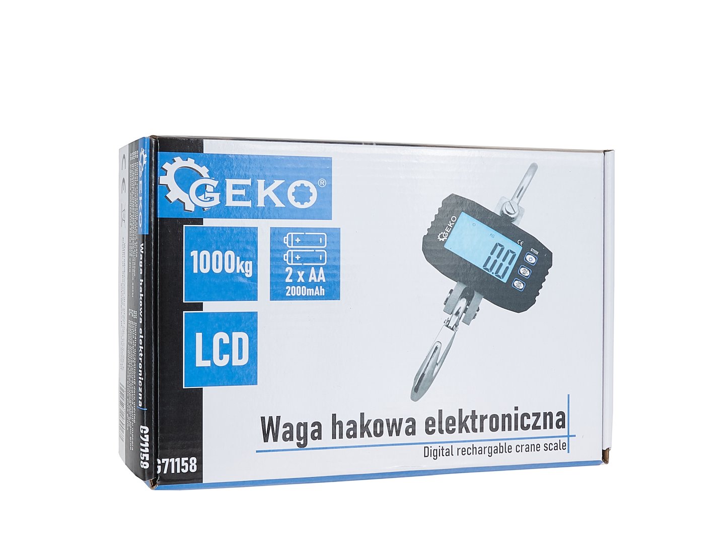 Digitale oplaadbare kraanhaakweger 1000kg