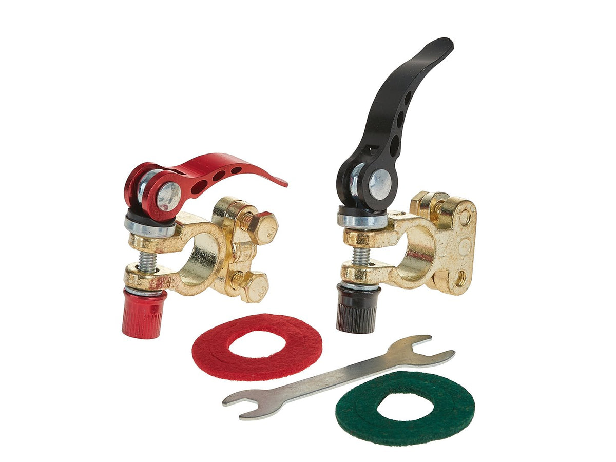 Set van 2 klemmen voor 6/12V batterijen
