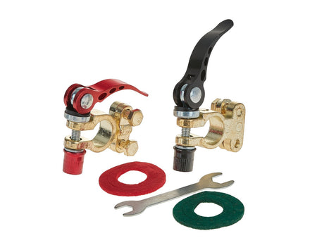 Set van 2 klemmen voor 6/12V batterijen