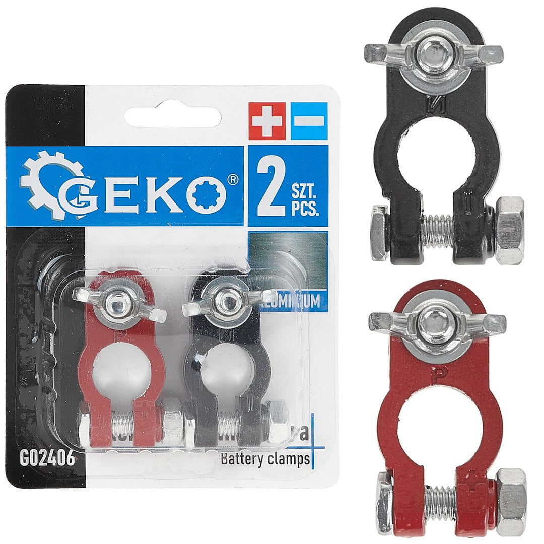 Set van 2 aluminium klemmen