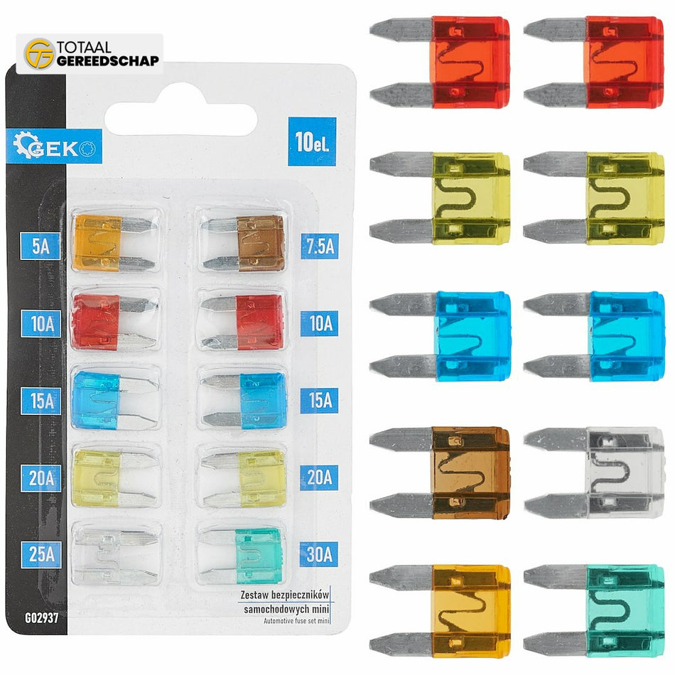 Automotive fuse set mini 10 pcs