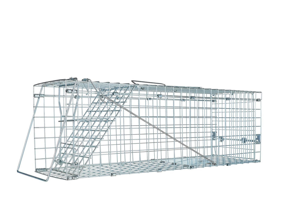 Opvouwbare metalen levendval voor bunzingen, wezelachtigen en ratten 60x21x18cm