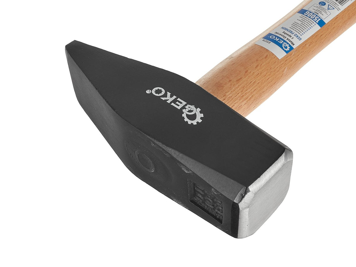 Monteerslagerhamer met houten steel 1500g
