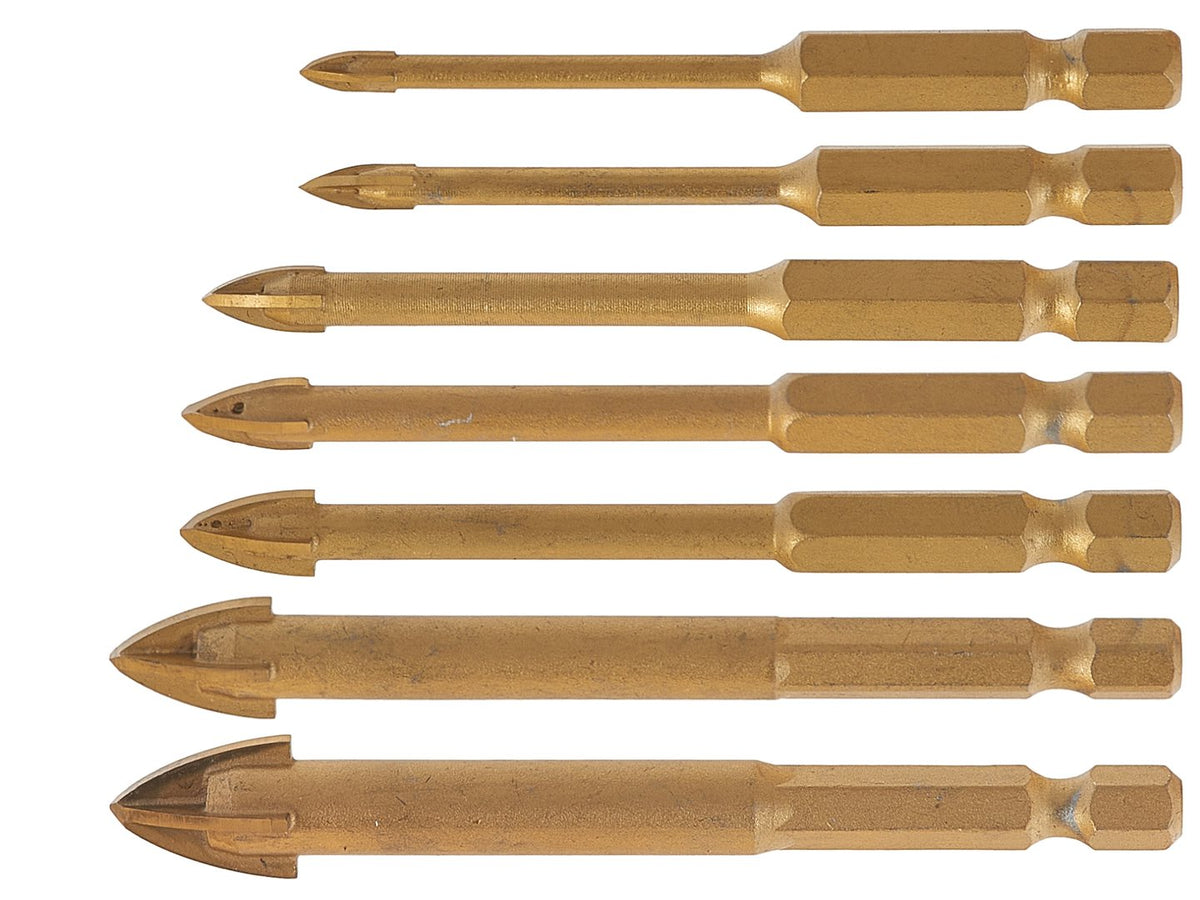 8-delig boorset voor glas en keramiek 3-12mm