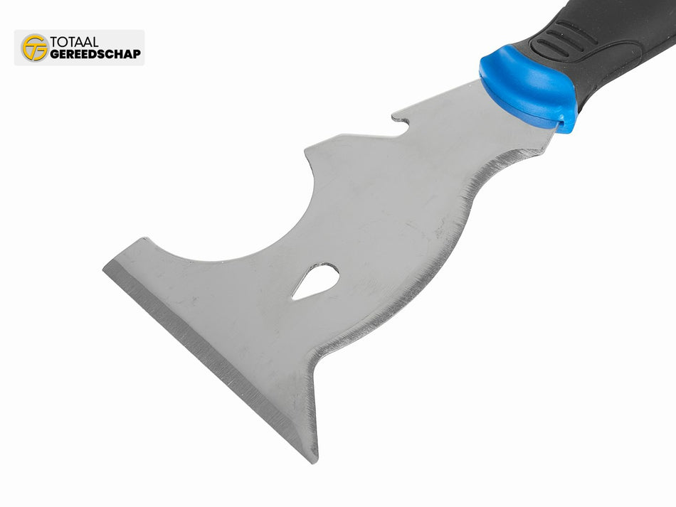 Scraper with profliled edges and with bits