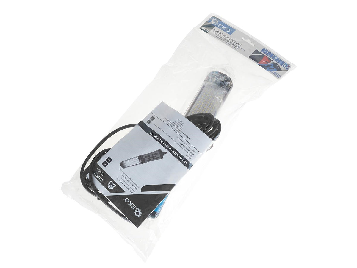 LED-werkplaatslamp 230V 15W met magneet, haak en 5m kabel