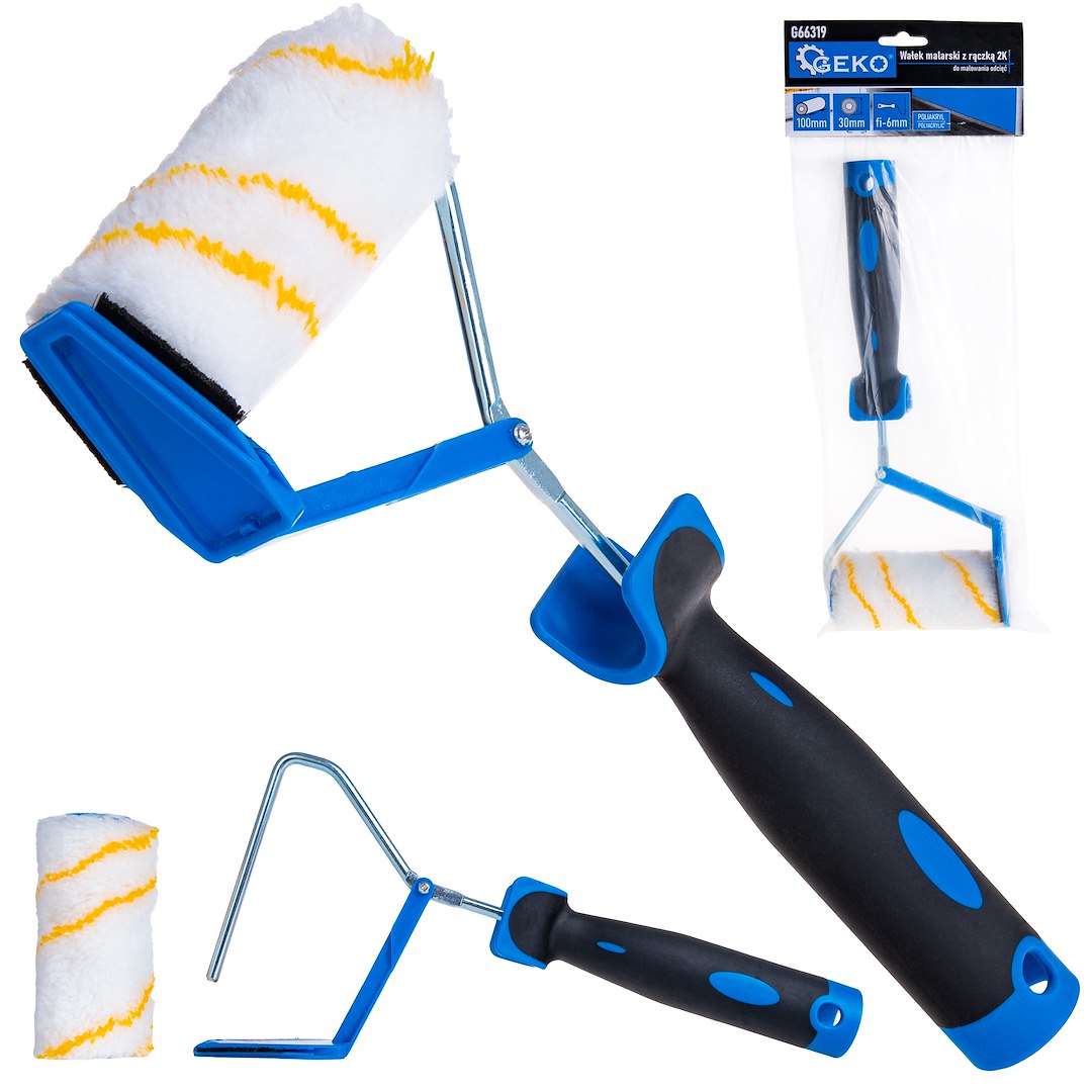 Randverfroller met 2K-rollerframe - polyacryl 10cm 30mm