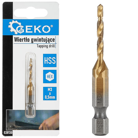 HSS M3 x 0,5mm tapboor met HEX-montage