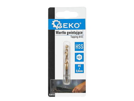 HSS M5 x 0,8mm tapboor met HEX-montage