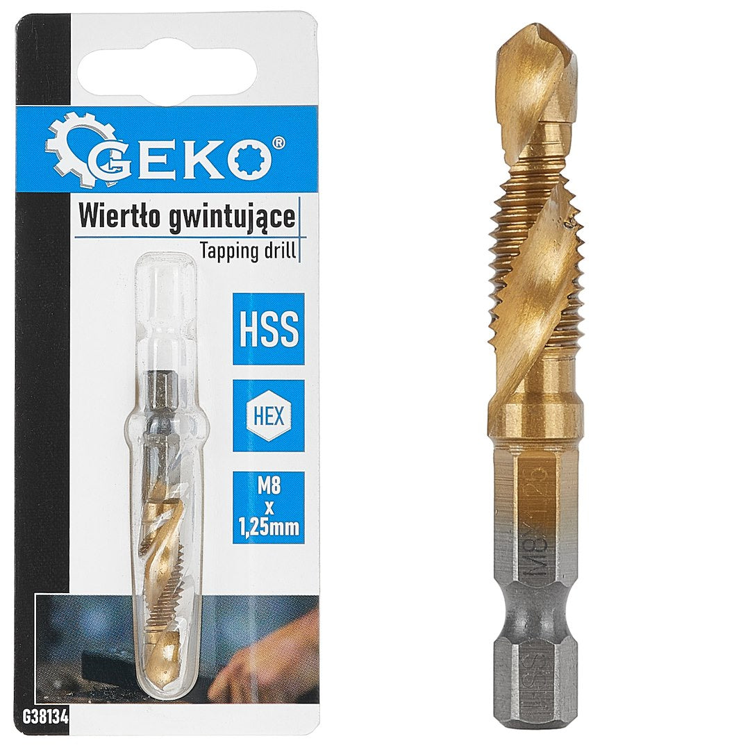 HSS M8 x 1,25mm tapboor met HEX-montage