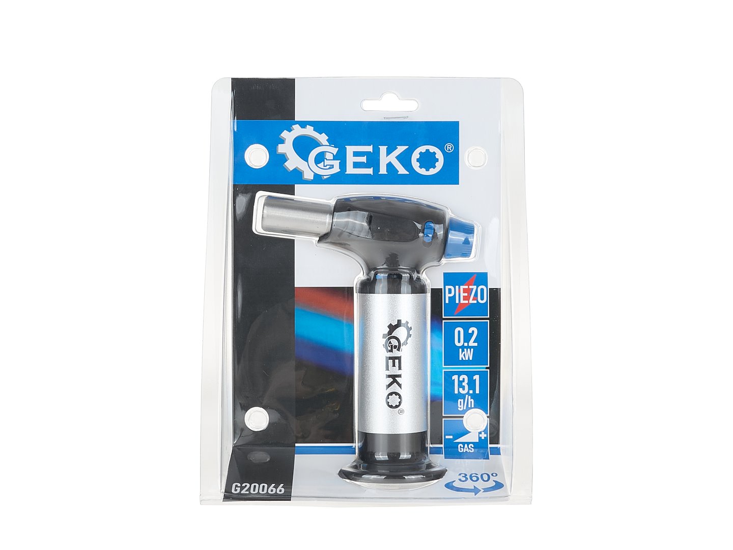 360 graden piëzo gasbrander met tank