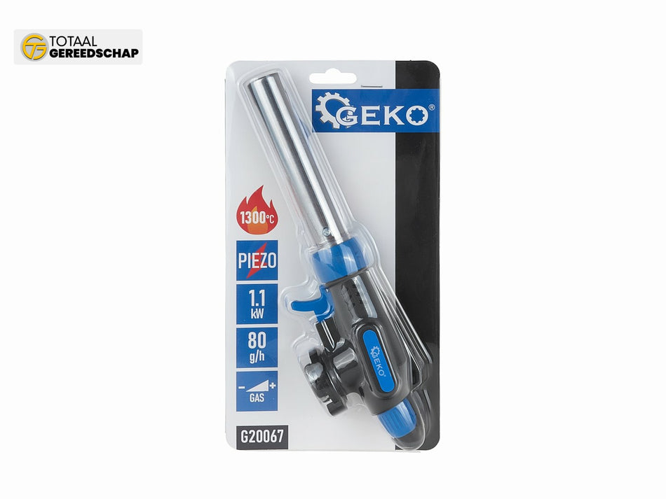 Piezo gas with a long burner and ignition