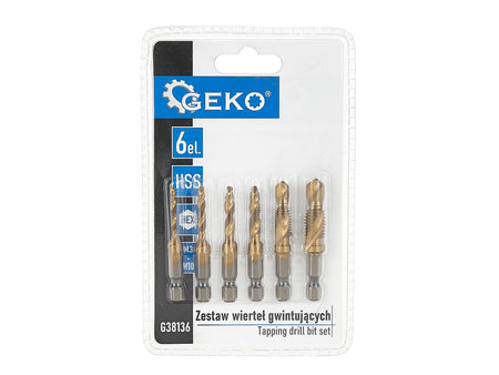 Set van 6 stuks HSS M3-M10 tapboren met HEX-montage