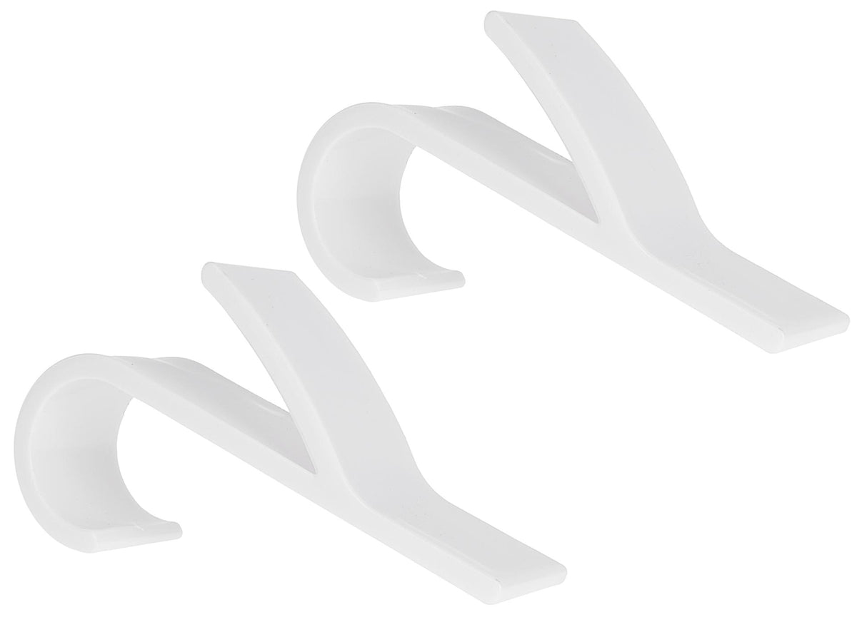 2-delige set witte badkamerhaken voor radiator