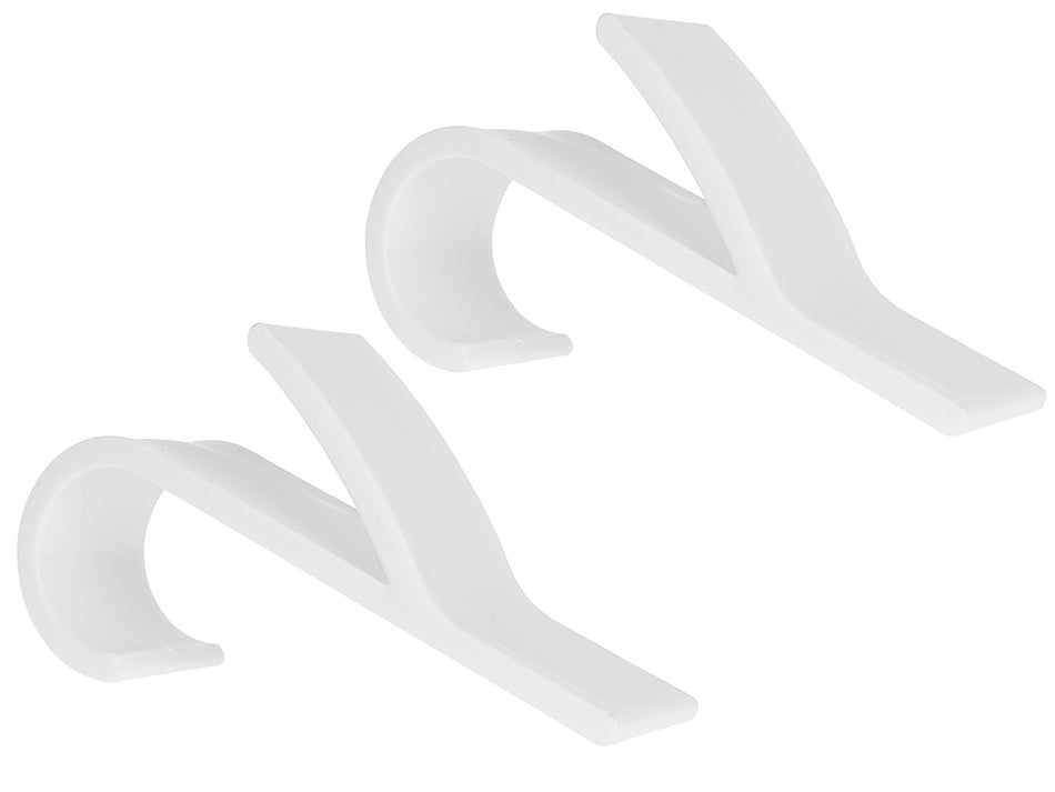 2-delige set witte badkamerhaken voor radiator