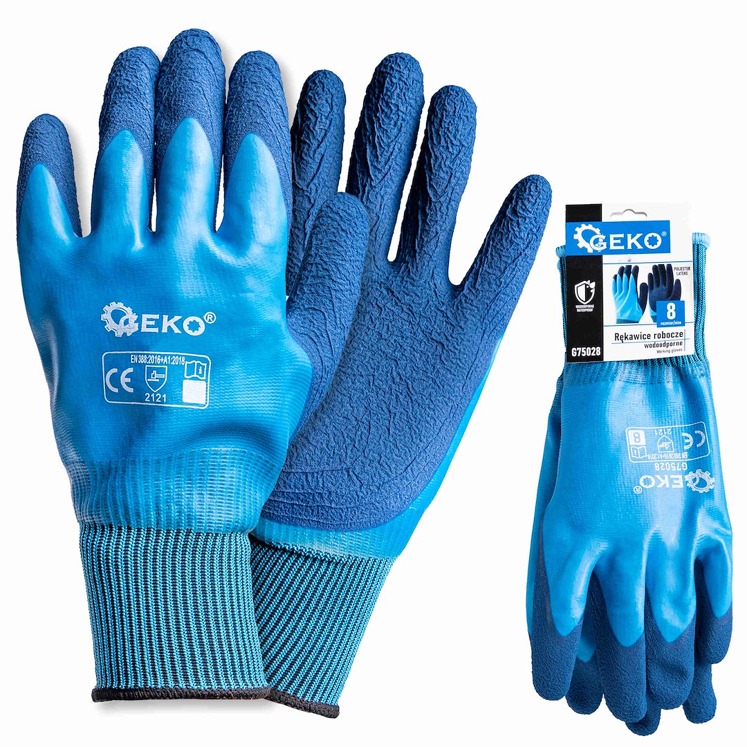Waterdichte werkhandschoenen maat 8 /polyester – latex/