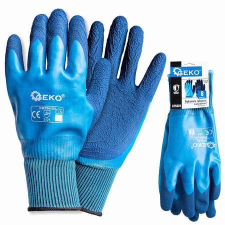 Waterdichte werkhandschoenen maat 8 /polyester – latex/