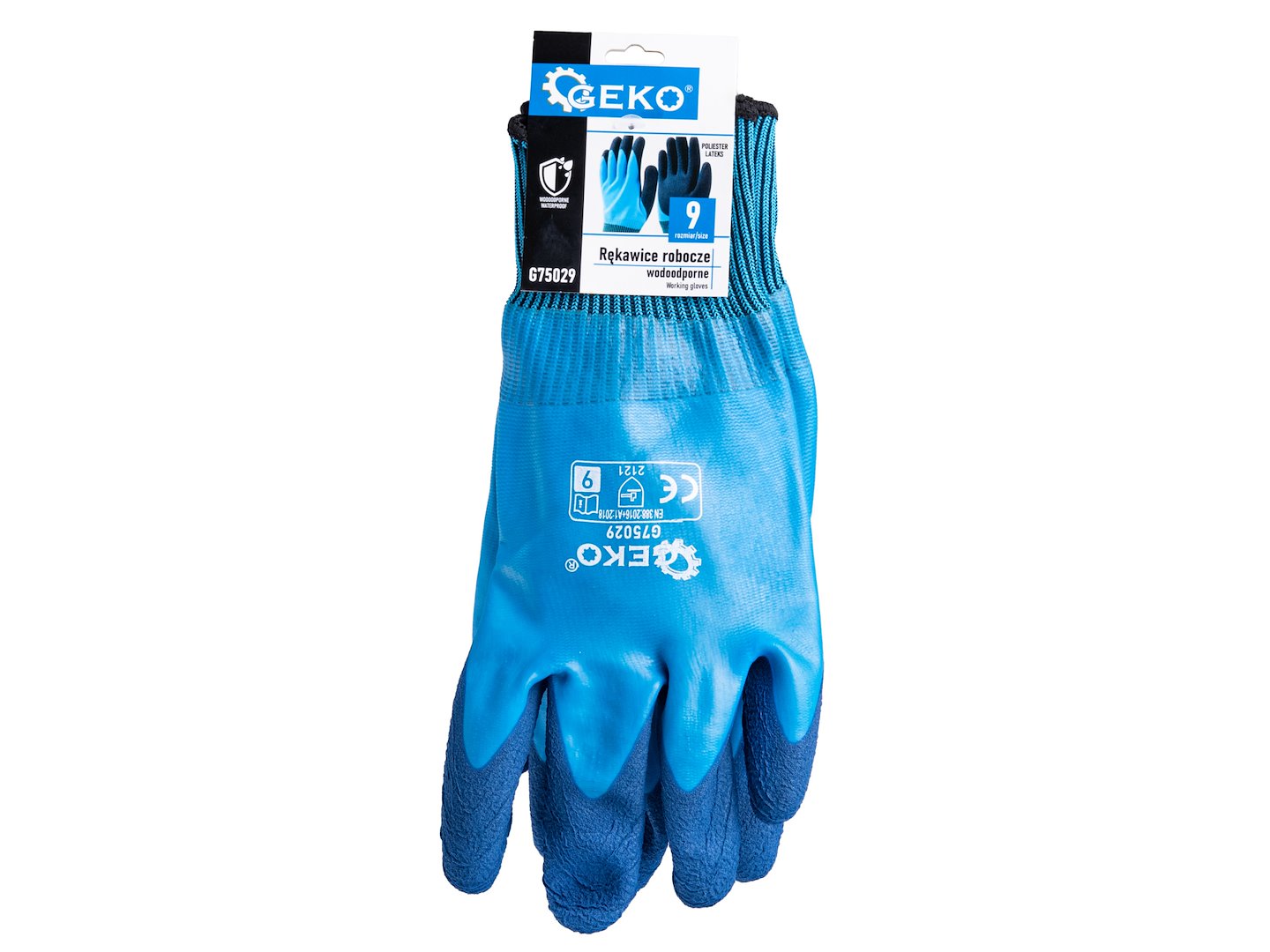 Waterdichte werkhandschoenen maat 9 /polyester – latex/