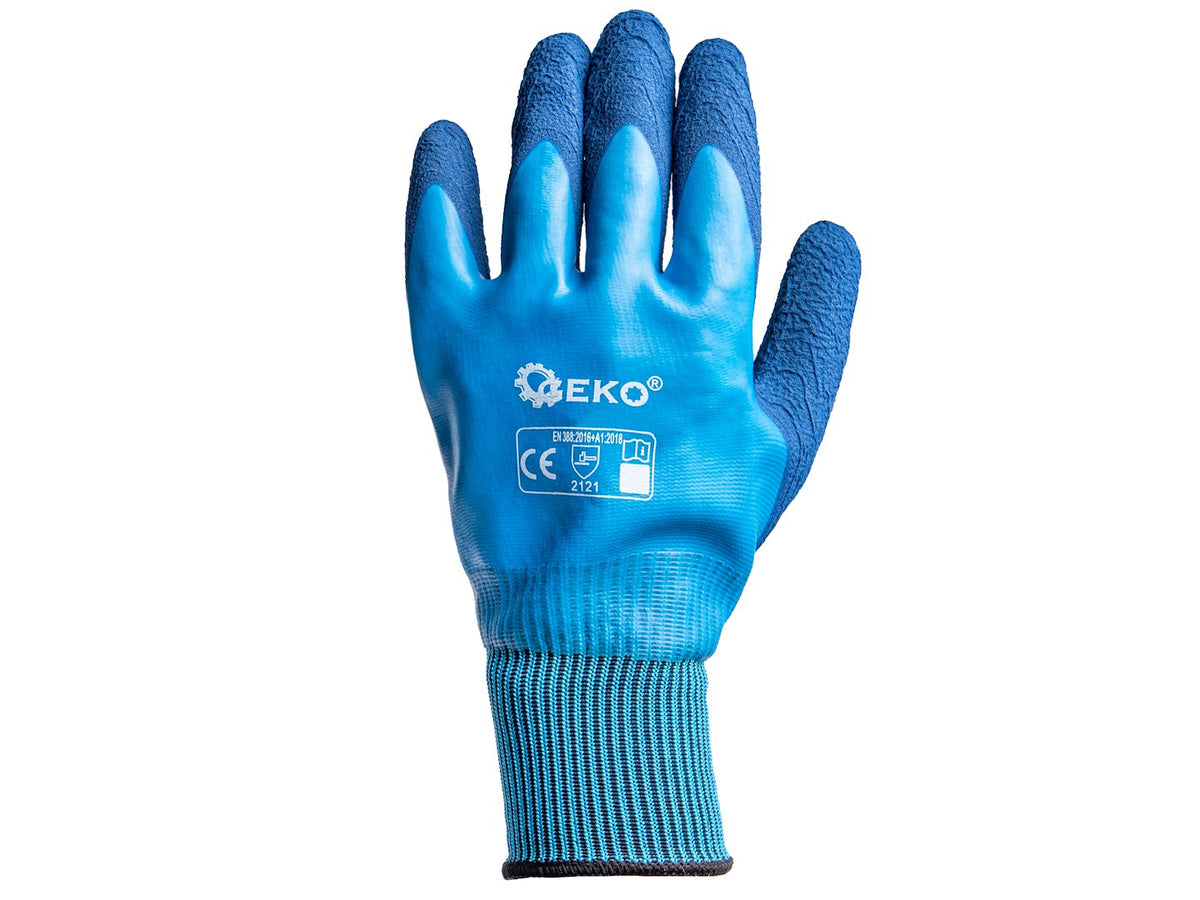 Waterdichte werkhandschoenen maat 9 /polyester – latex/