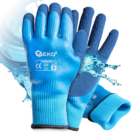 Waterdichte thermische werkhandschoenen maat 8 /jersey – latex/