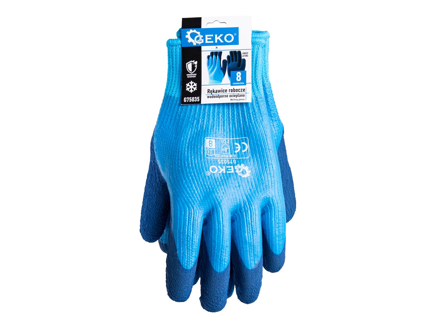 Waterdichte thermische werkhandschoenen maat 8 /jersey – latex/