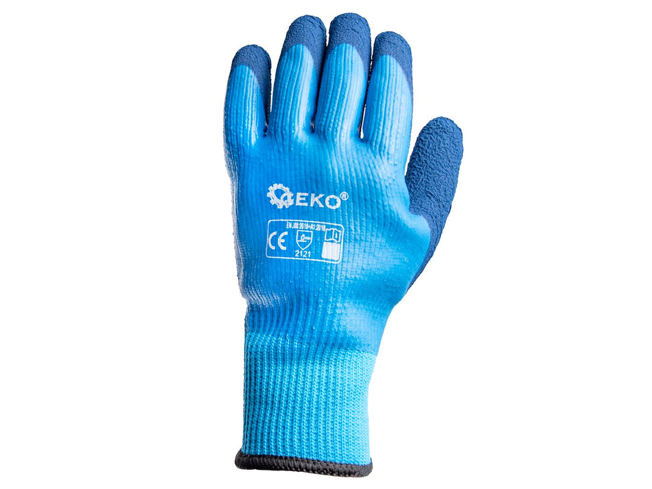 Waterdichte thermische werkhandschoenen maat 9 /jersey – latex/