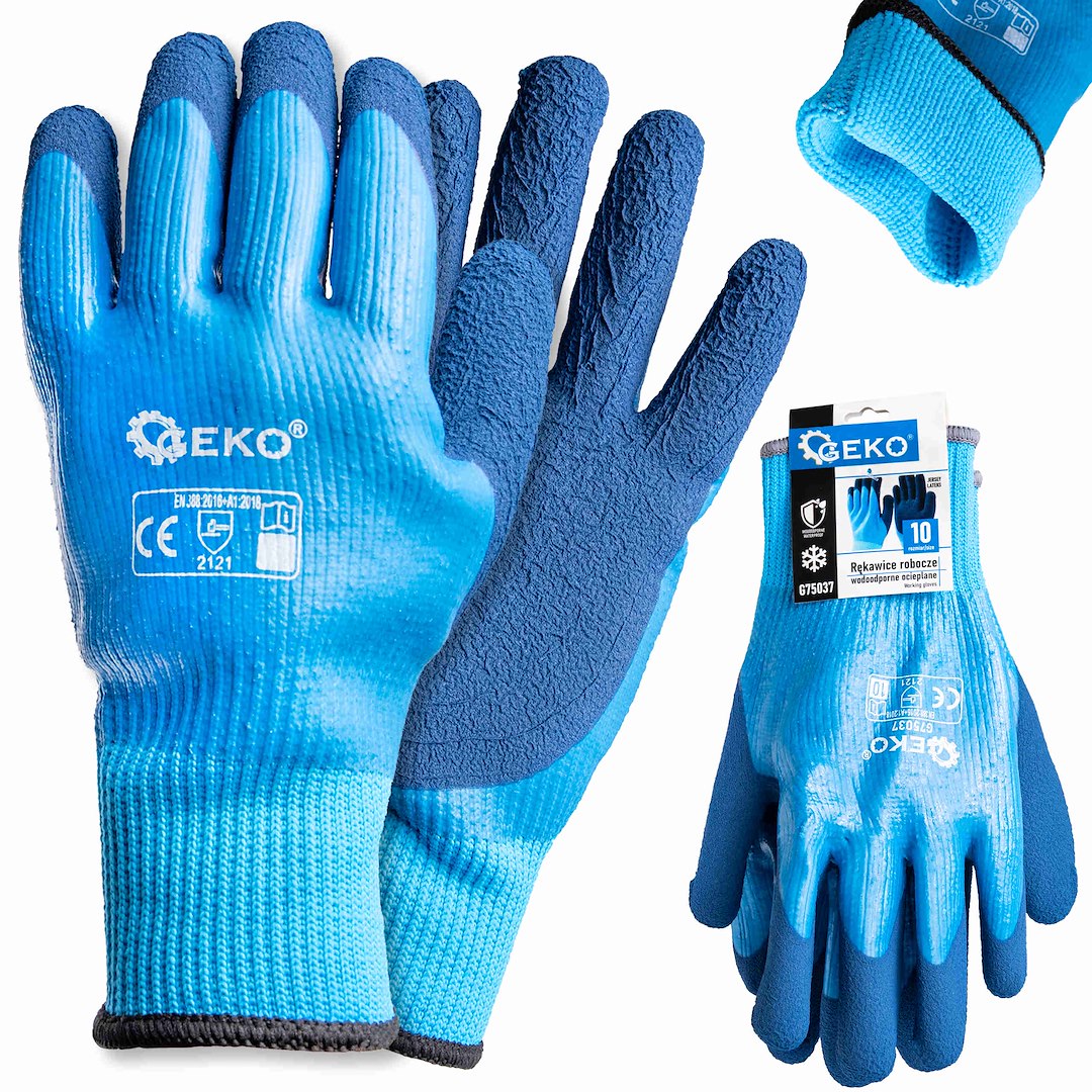 Waterdichte thermische werkhandschoenen maat 10 /jersey – latex/