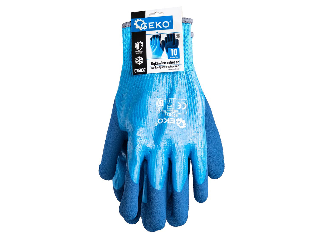 Waterdichte thermische werkhandschoenen maat 10 /jersey – latex/