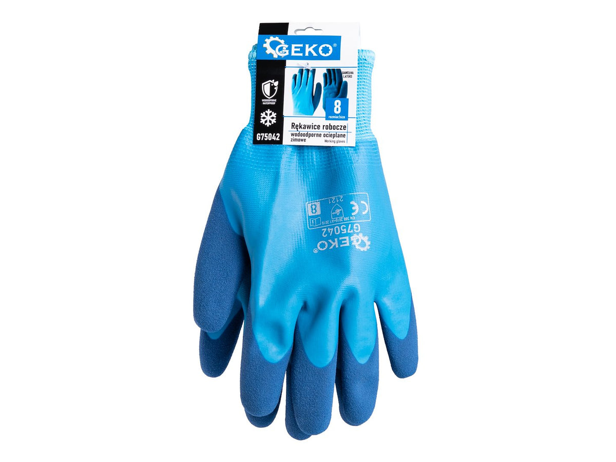 Waterdichte thermische winterwerkhandschoenen maat 8 /katoen – latex/