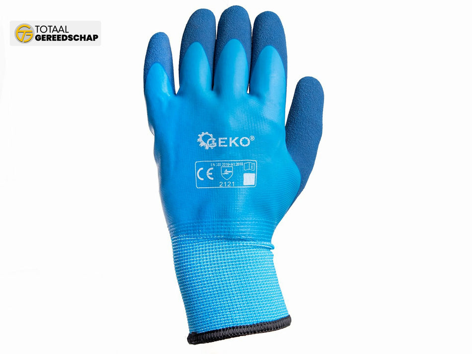Waterproof thermal winter work gloves size 8 /cotton – latex/