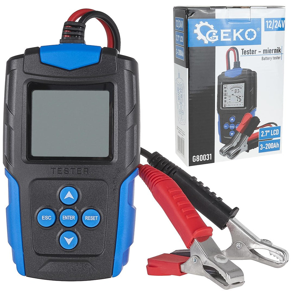 12/24V 3Ah-200Ah LCD accu-tester