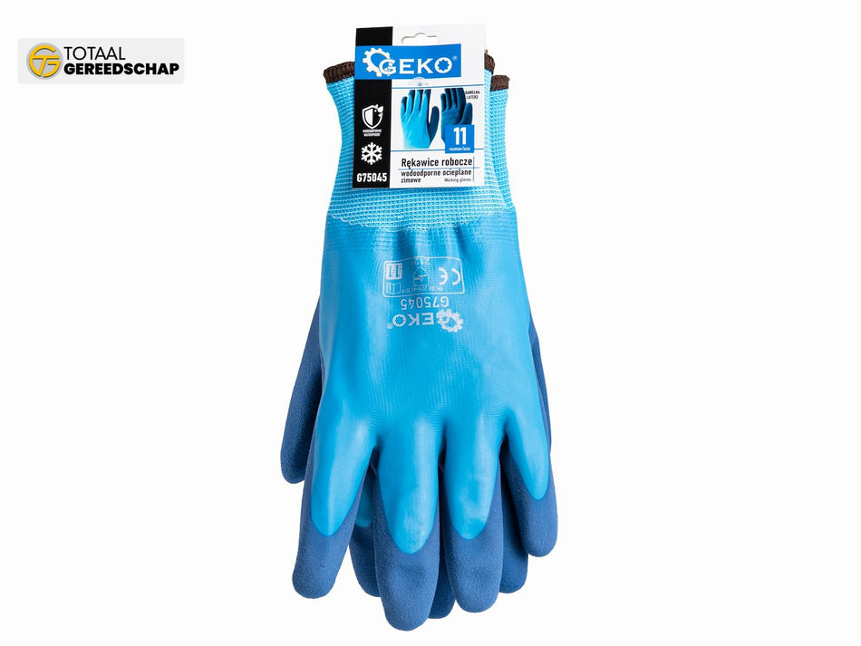 Waterproof thermal winter work gloves size 11 /cotton – latex/