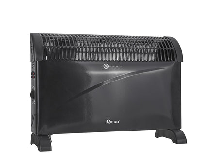 Convectorkachel met thermostaat 2000W (zwart)