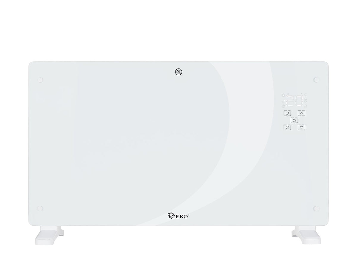 Glazen convectorkachel met LCD, afstandsbediening en WiFi 2500W (wit)