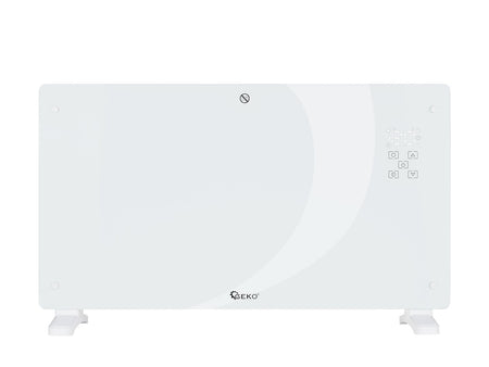 Glazen convectorkachel met LCD, afstandsbediening en WiFi 2500W (wit)