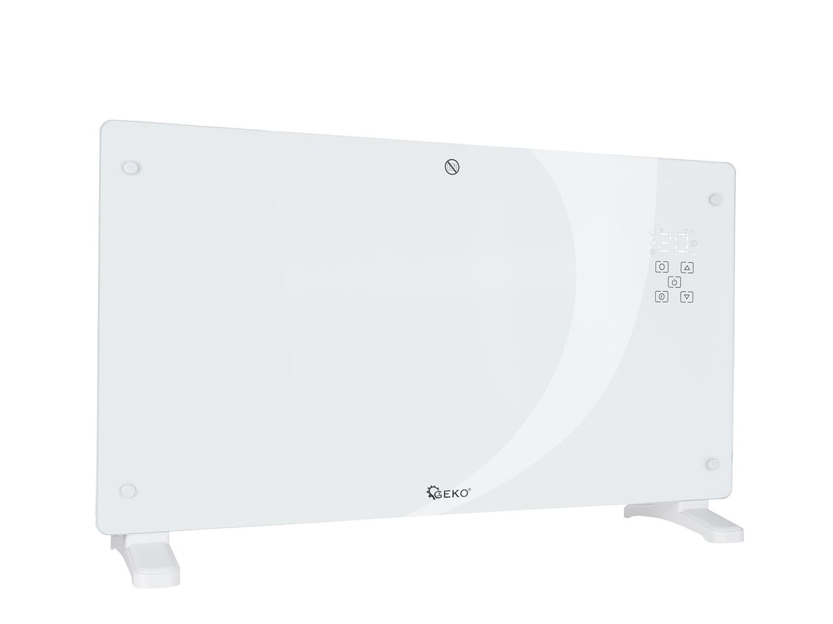 Glazen convectorkachel met LCD, afstandsbediening en WiFi 2500W (wit)