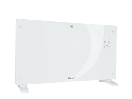 Glazen convectorkachel met LCD, afstandsbediening en WiFi 2500W (wit)